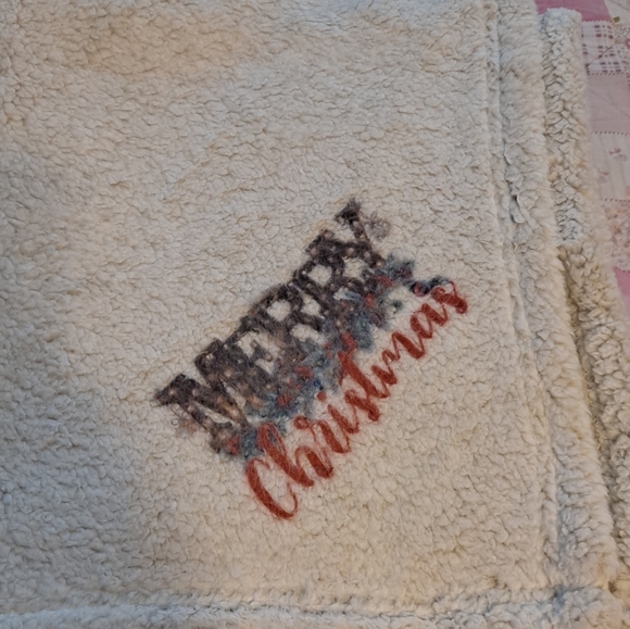 Fuzzy Christmas sublimation throw warm - Picture 2 of 3